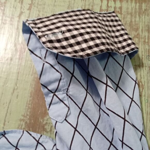 Coofandy Men's Patterned Button Down Shirt Size L Blue and Black Long Sleeve - Picture 4 of 9